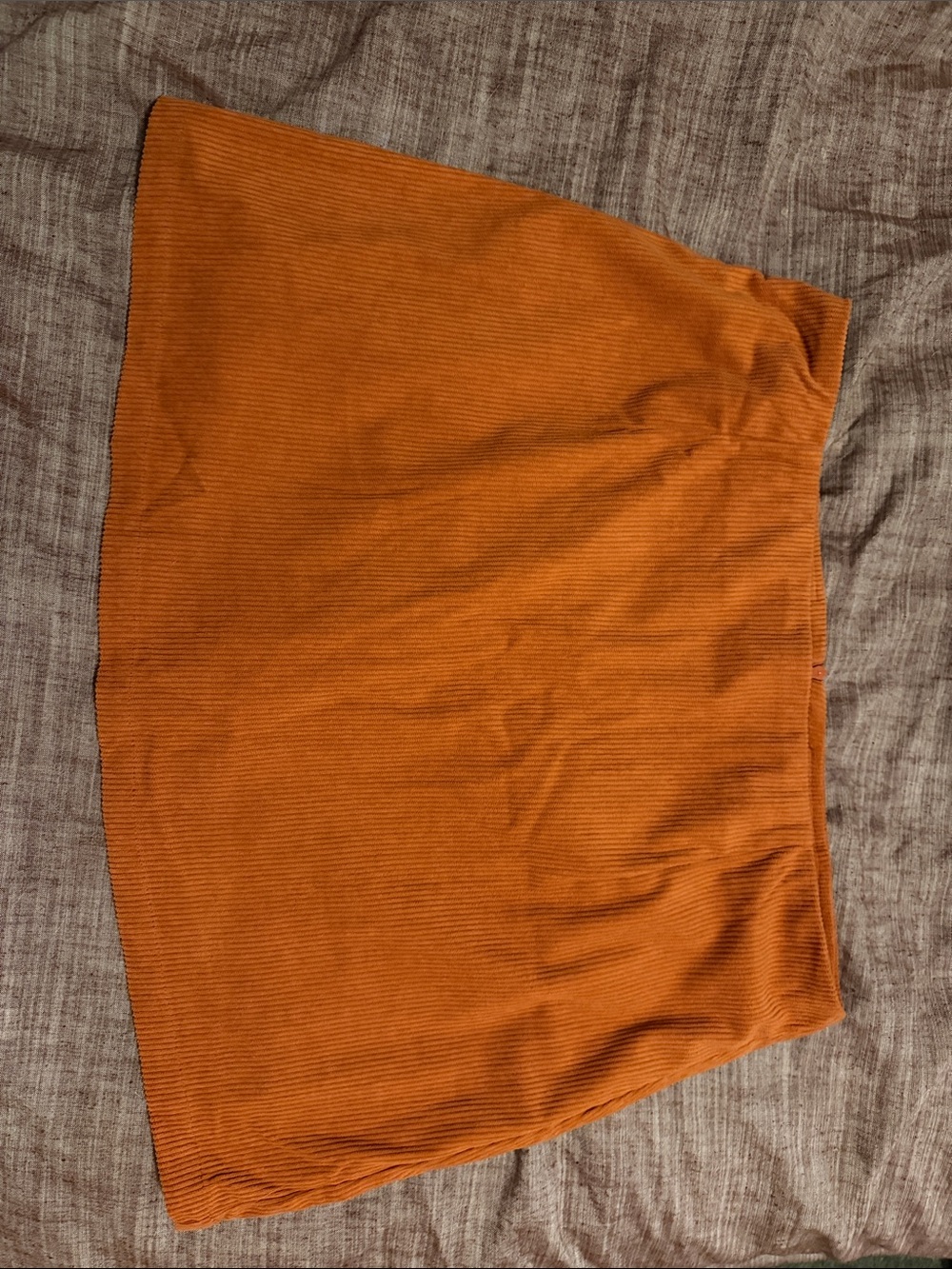 HALARA Orange Corduroy Mini Skirt